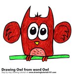 How to Draw an Owl from word Owl