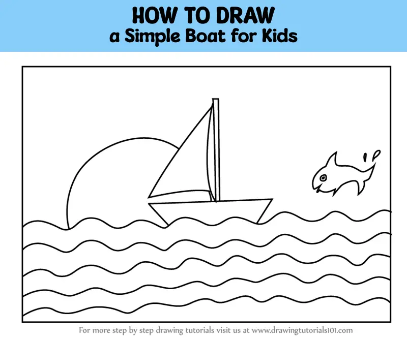 How to draw a boat for kids | Boat drawing for kids | Easy and simple boat  drawing step by step - YouTube