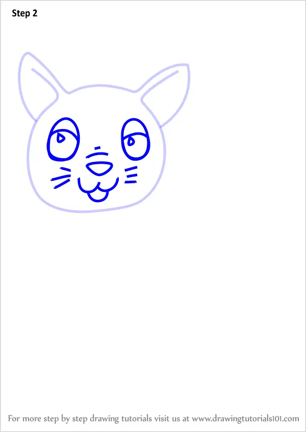 How To Draw A Cartoon Cat (cartoon Animals) Step By Step 