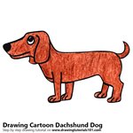 How to Draw a Cartoon Dachshund Dog
