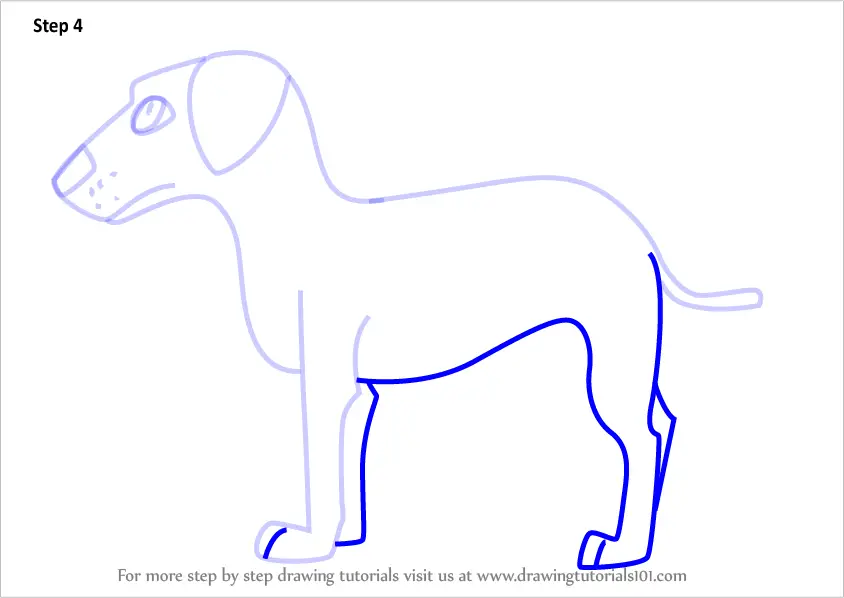 How to Draw a Cartoon Dog for Kids (Cartoon Animals) Step by Step ...