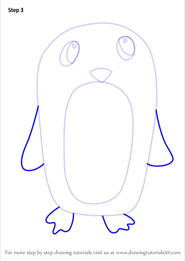 How to Draw a Cartoon Fairy Penguin (Cartoon Animals) Step by Step ...