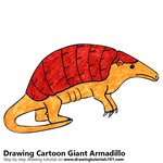 How to Draw a Cartoon Giant Armadillo