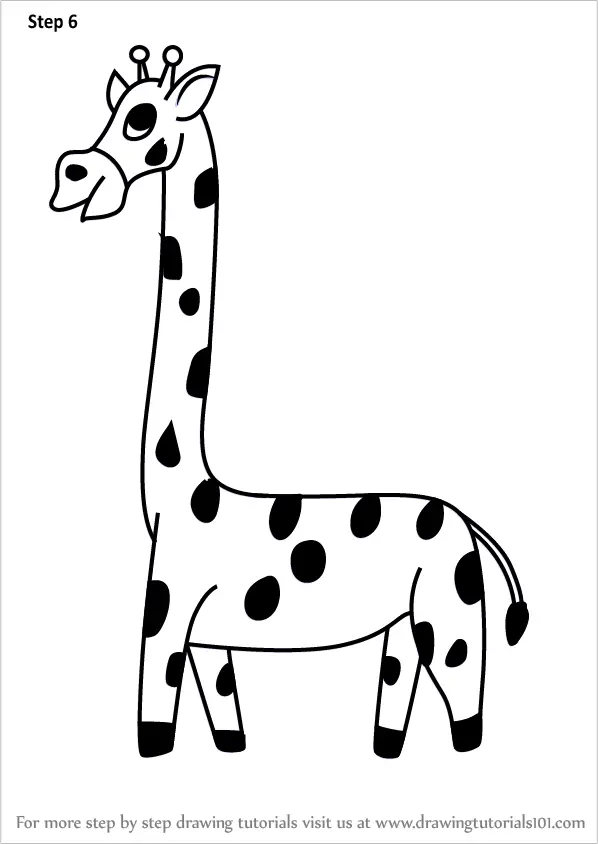 Cute Black And White Cartoon Of A Giraffe Outline Sketch Drawing Vector Cartoon  Giraffe Drawing Cartoon Giraffe Outline Cartoon Giraffe Sketch PNG and  Vector with Transparent Background for Free Download