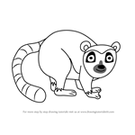 How to Draw a Cartoon Lemur