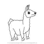 How to Draw a Cartoon Llama