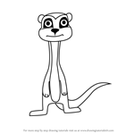 How to Draw a Cartoon Meerkat