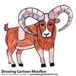 How to Draw a Cartoon Mouflon