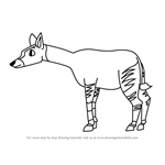 How to Draw a Cartoon Okapi