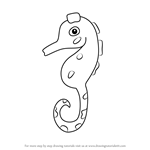 How to Draw a Cartoon Pygmy Seahorse