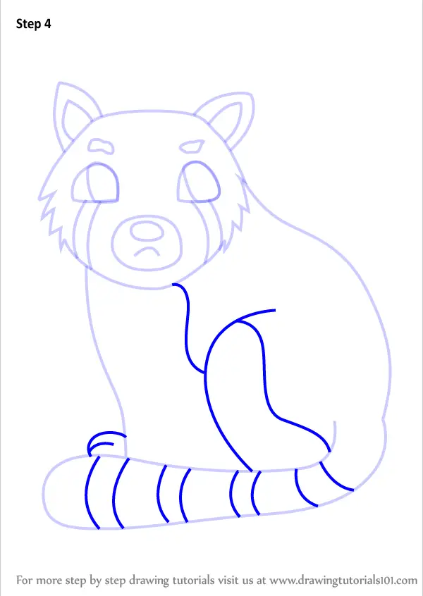 How to Draw a Cartoon Red Panda (Cartoon Animals) Step by Step ...