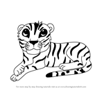 How to Draw a Cartoon Tiger
