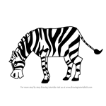 How to Draw a Cartoon Zebra