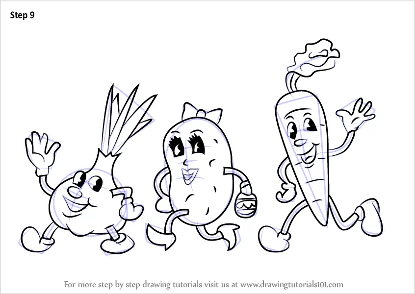Fruits and vegetables drawing s from  Kids Academy India  Facebook