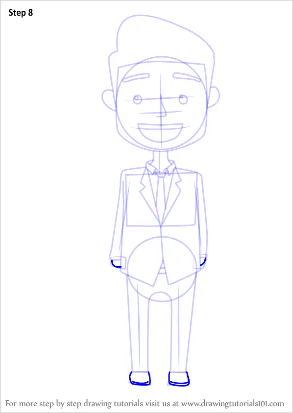 How to Draw a Business Man for Kids (People for Kids) Step by Step ...