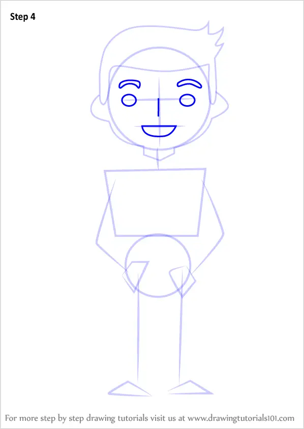 Learn How To Draw Standing Boy For Kids People For Kids Step By Step Drawing Tutorials