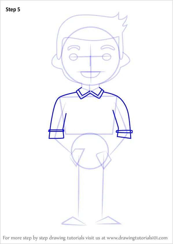 Learn How To Draw Standing Boy For Kids People For Kids Step By Step Drawing Tutorials