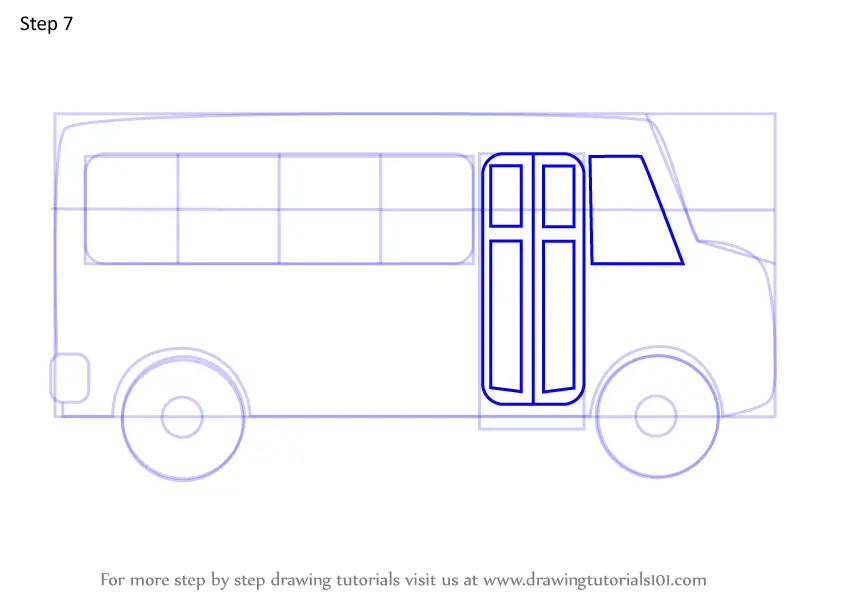 How to Draw Cartoon School Bus (Vehicles) Step by Step ...