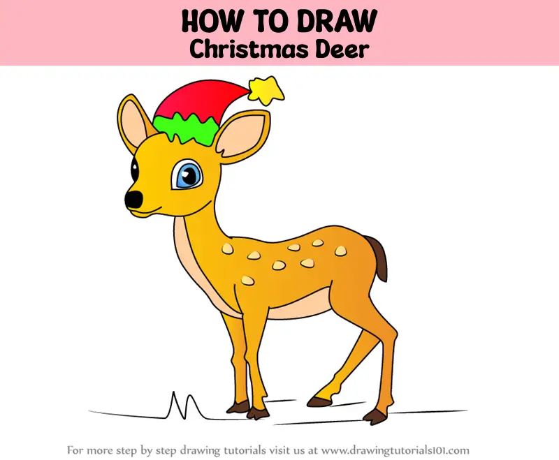 Christmas deer with decoration eps10 Royalty Free Vector