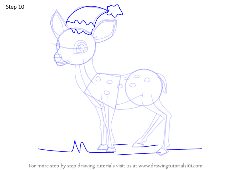 How to Draw Christmas Deer (Christmas) Step by Step ...