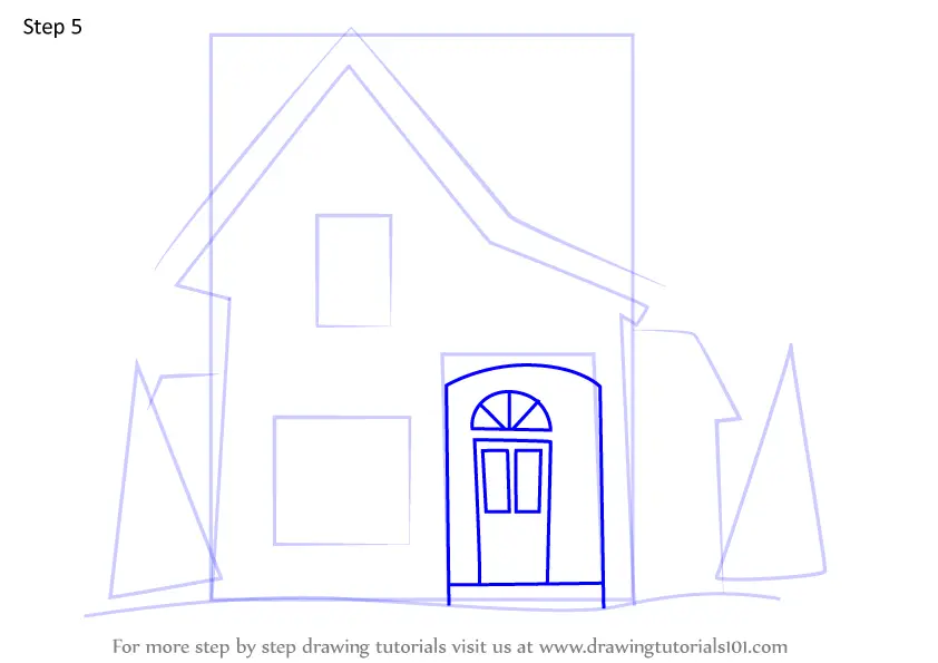 How To Draw Christmas House (christmas) Step By Step 