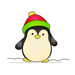 How to Draw Christmas Penguin