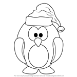 How to Draw Penguin Santa Claus