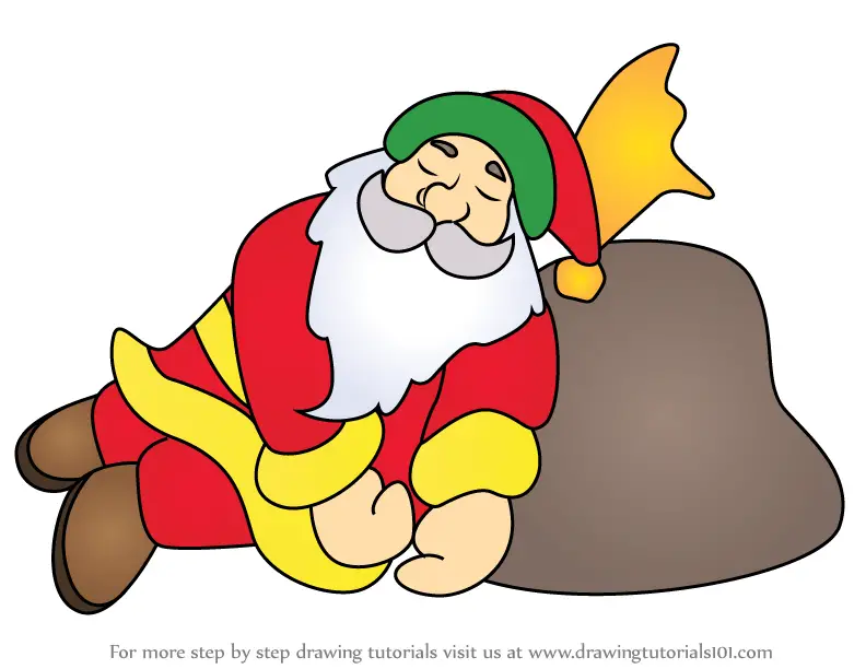 how to draw santa claus