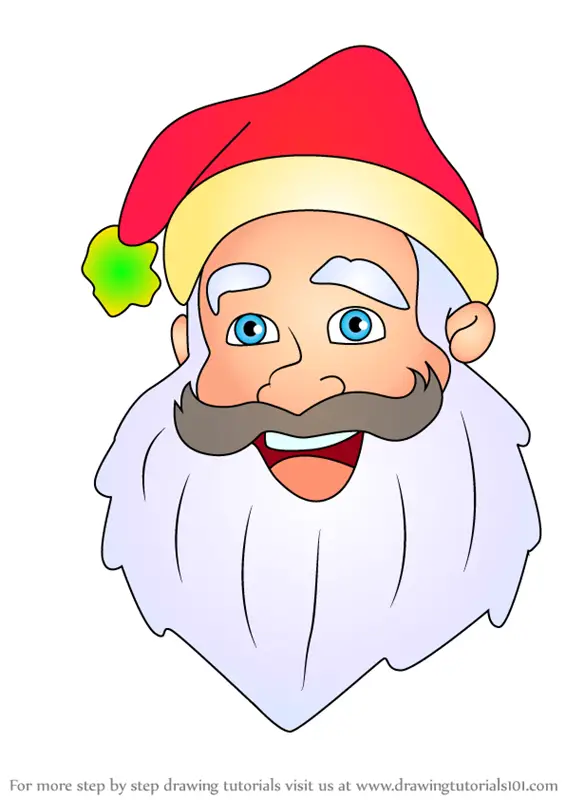 How To Draw Santa Step By Step Face Howto Techno