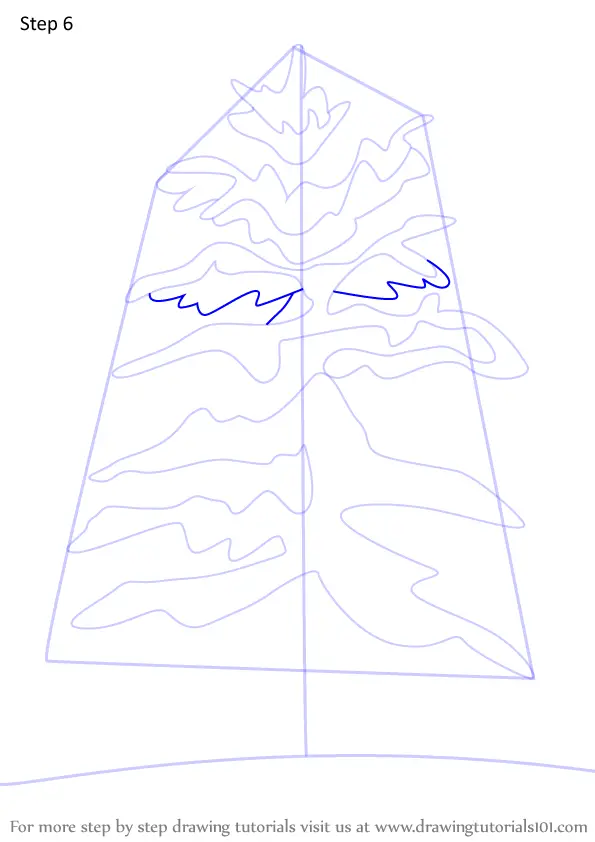 How to Draw Snow Covered Trees (Christmas) Step by Step ...