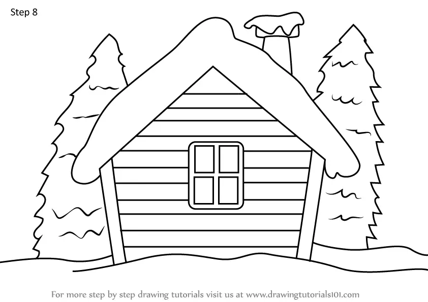 Easy Log Cabin Drawing / Follow these steps and you'll realize how to