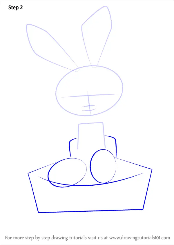 Learn How to Draw an Easter Bunny (Easter) Step by Step : Drawing Tutorials