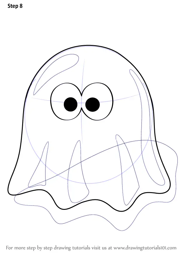 Ghost Drawing Step By Step Just follow our easy step by step ghost ...