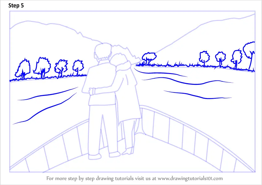 Learn How to Draw Romantic Couple on Boat Valentine s Day