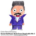 How to Draw Kawaii Balthazar Bratt From Despicable me 3