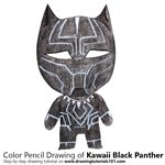 How to Draw Kawaii Black Panther