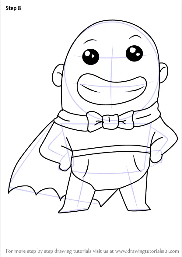 How to Draw Kawaii Captain Underpants (Kawaii Characters) Step by Step ...