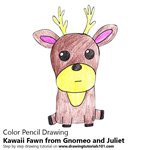 How to Draw Kawaii Fawn from Gnomeo and Juliet