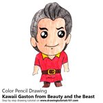 How to Draw Kawaii Gaston from Beauty and the Beast