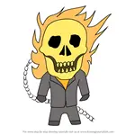 How to Draw Kawaii Ghost Rider