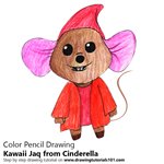 How to Draw Kawaii Jaq from Cinderella