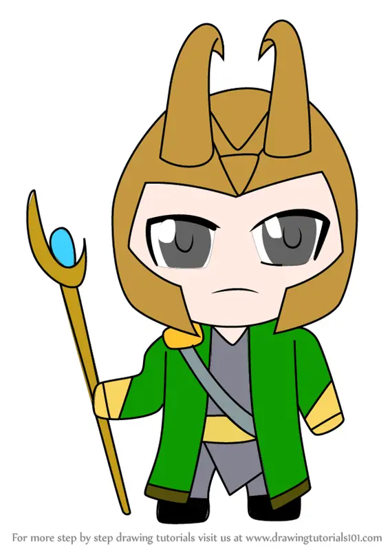 How to Draw Kawaii Loki (Kawaii Characters) Step by Step
