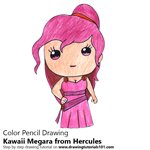 How to Draw Kawaii Megara from Hercules