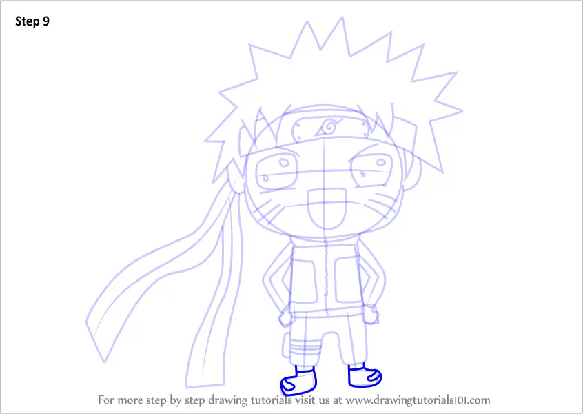 How to Draw Kawaii Naruto Uzumak (Kawaii Characters) Step by Step ...