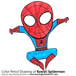 How to Draw Kawaii Spiderman