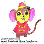 How to Draw Kawaii Timothy Q. Mouse from Dumbo