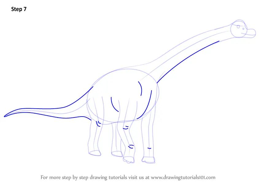 How to Draw a Brachiosaurus (Dinosaurs) Step by Step