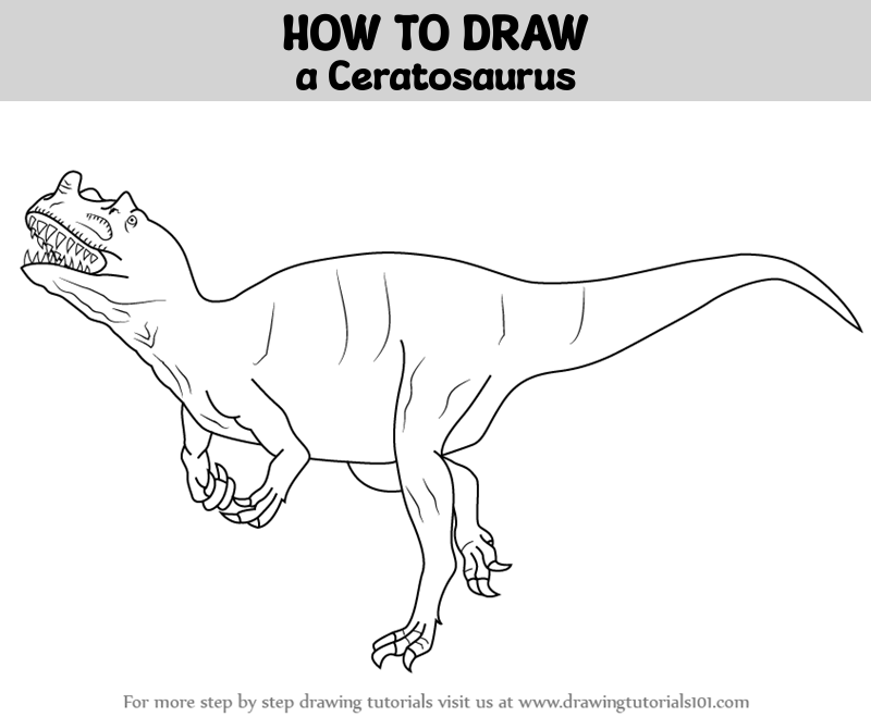 How To Draw A Ceratosaurus Dinosaurs Step By Step – NBKomputer