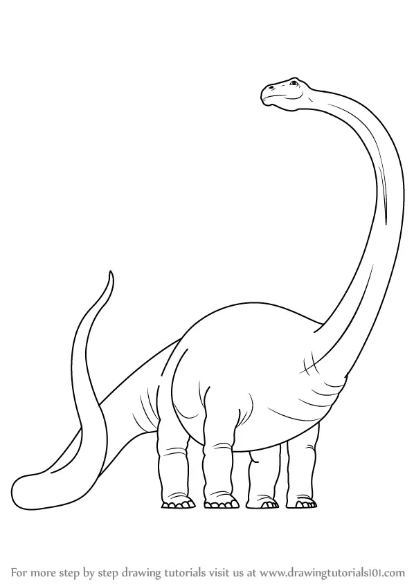 Learn How to Draw a Dinosaur (Dinosaurs) Step by Step Drawing Tutorials