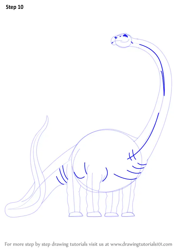 How to Draw a Dinosaur (Dinosaurs) Step by Step